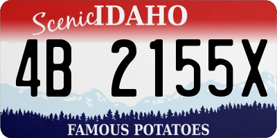 ID license plate 4B2155X