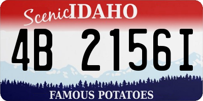 ID license plate 4B2156I