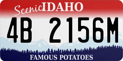 ID license plate 4B2156M