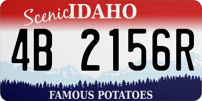ID license plate 4B2156R