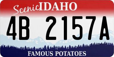 ID license plate 4B2157A