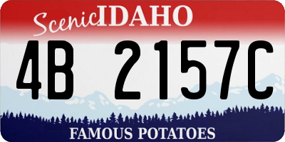 ID license plate 4B2157C