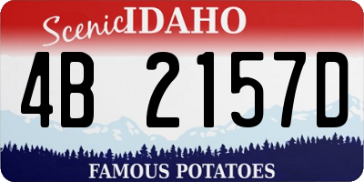 ID license plate 4B2157D