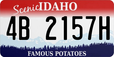 ID license plate 4B2157H