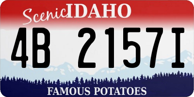 ID license plate 4B2157I