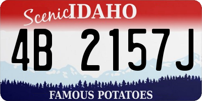 ID license plate 4B2157J