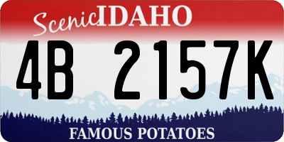 ID license plate 4B2157K