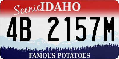 ID license plate 4B2157M