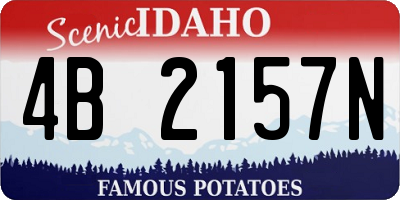 ID license plate 4B2157N