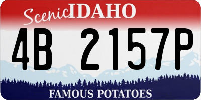 ID license plate 4B2157P