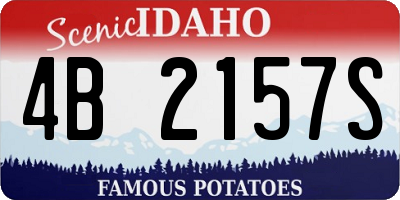 ID license plate 4B2157S