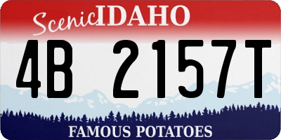 ID license plate 4B2157T
