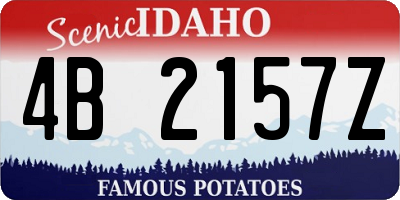 ID license plate 4B2157Z
