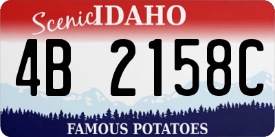ID license plate 4B2158C