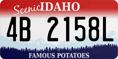 ID license plate 4B2158L