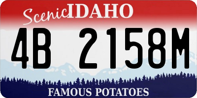 ID license plate 4B2158M