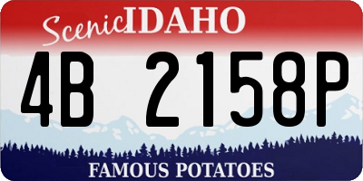 ID license plate 4B2158P