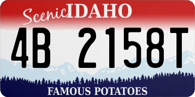 ID license plate 4B2158T