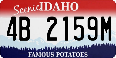ID license plate 4B2159M