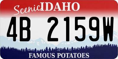 ID license plate 4B2159W
