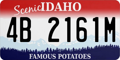 ID license plate 4B2161M