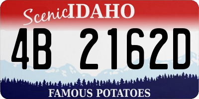 ID license plate 4B2162D