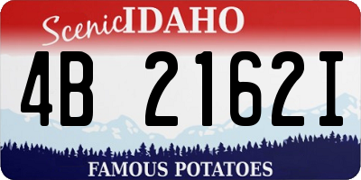 ID license plate 4B2162I