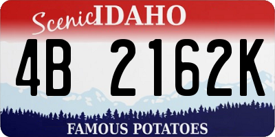 ID license plate 4B2162K