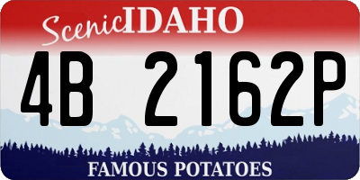 ID license plate 4B2162P