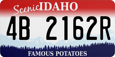 ID license plate 4B2162R