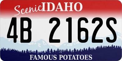 ID license plate 4B2162S