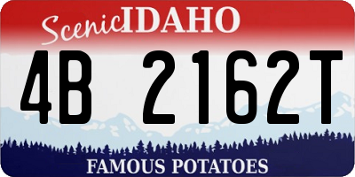ID license plate 4B2162T
