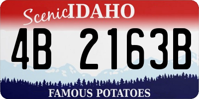 ID license plate 4B2163B