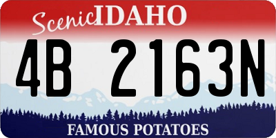 ID license plate 4B2163N