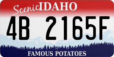 ID license plate 4B2165F