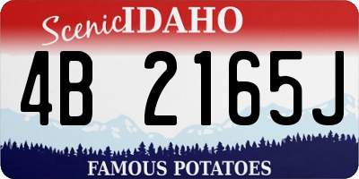 ID license plate 4B2165J