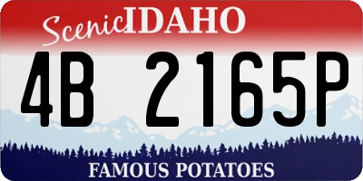 ID license plate 4B2165P