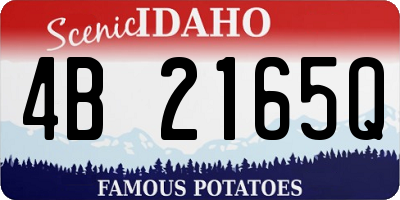 ID license plate 4B2165Q
