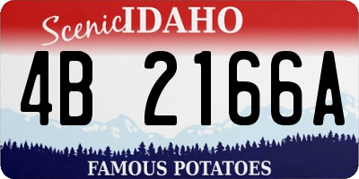 ID license plate 4B2166A