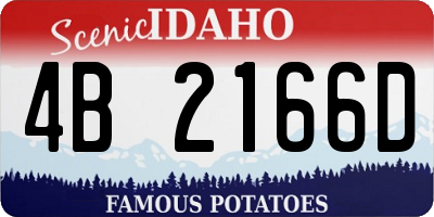 ID license plate 4B2166D