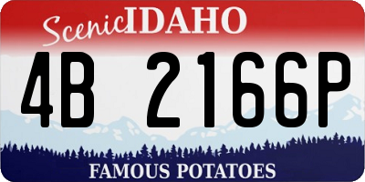 ID license plate 4B2166P