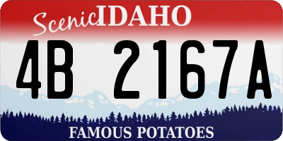 ID license plate 4B2167A
