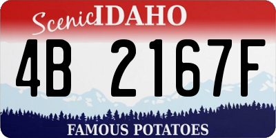 ID license plate 4B2167F