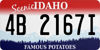 ID license plate 4B2167I