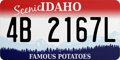 ID license plate 4B2167L