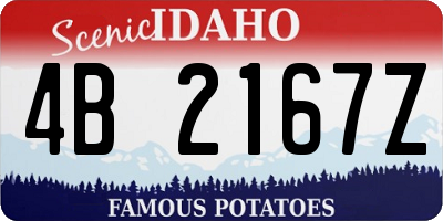 ID license plate 4B2167Z