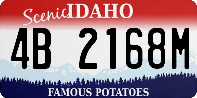 ID license plate 4B2168M