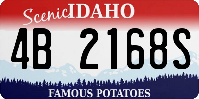 ID license plate 4B2168S