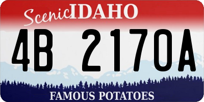 ID license plate 4B2170A