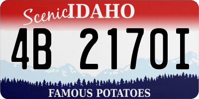 ID license plate 4B2170I